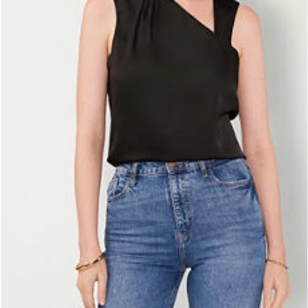 Black Asymmetrical Tank Top